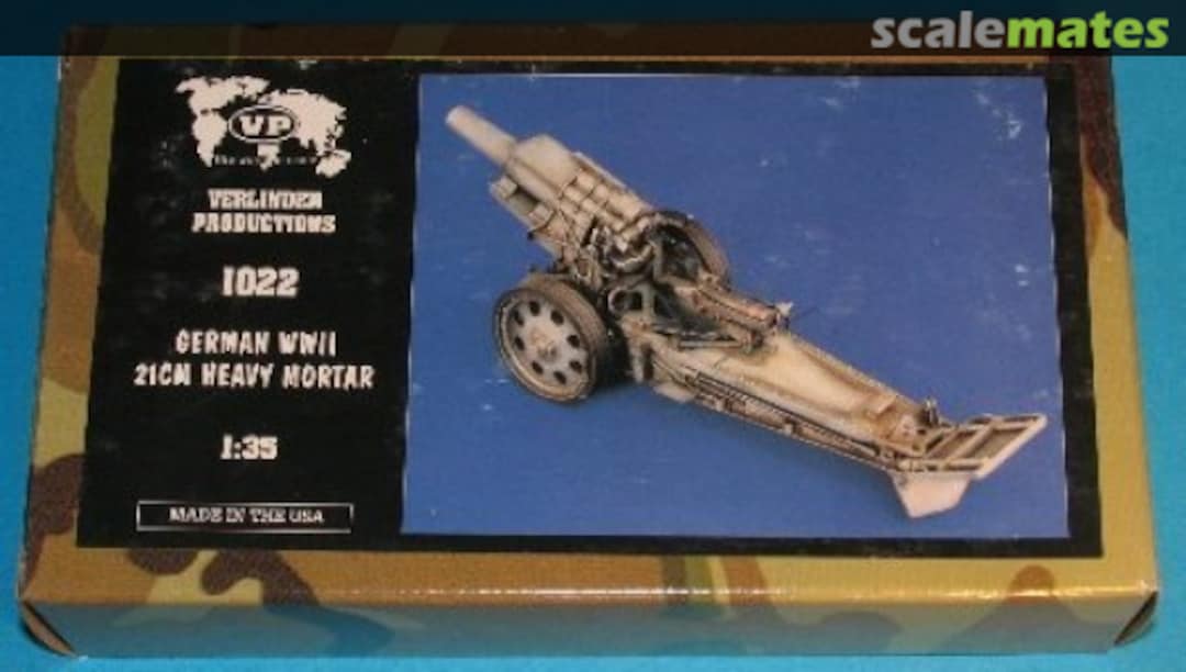 Boxart German WWII 21cm Heavy Mortar 1022 Verlinden Productions