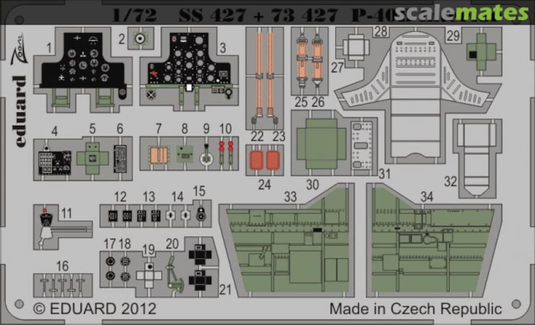 Boxart P-40B interior S.A. SS427 Eduard