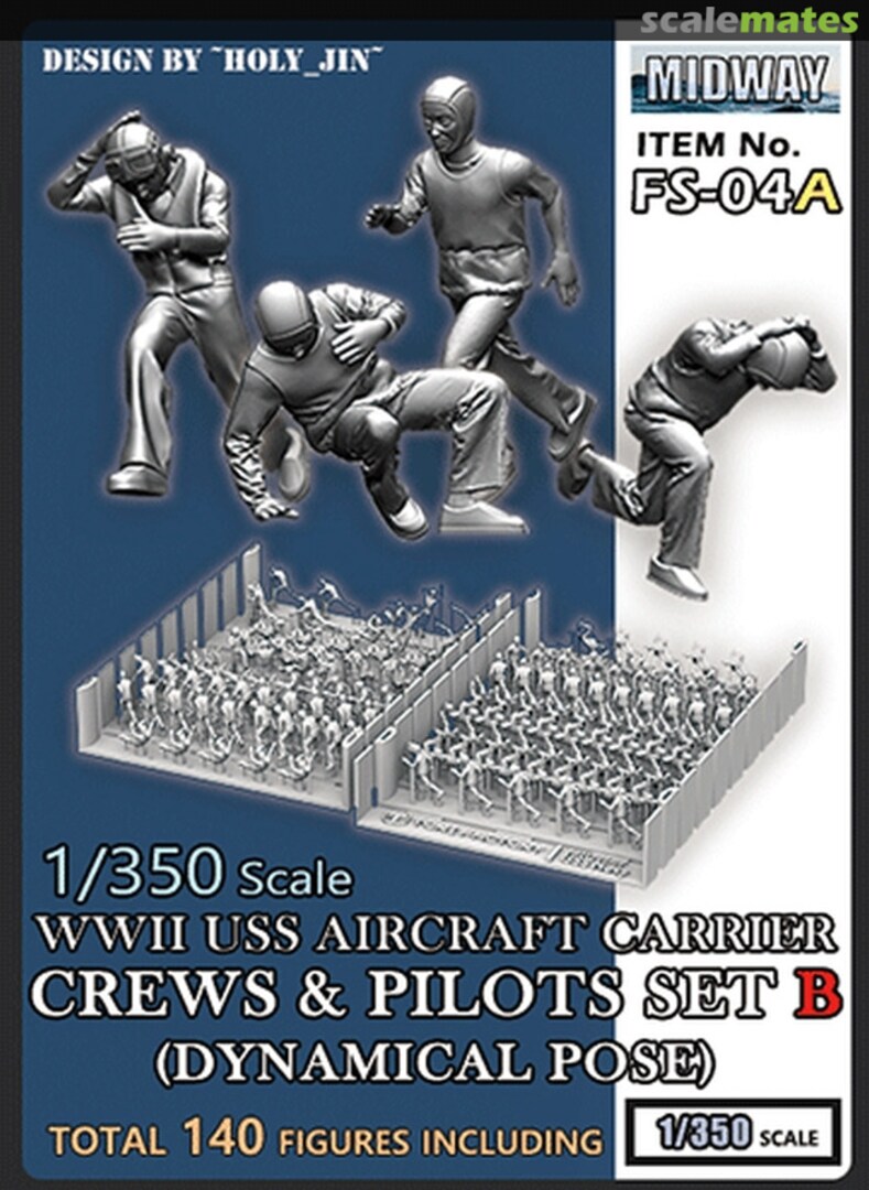 Boxart WWII USS Aircraft Carrier Crews & Pilots Set B (Dynamical Pose) FS-04A Tori Factory