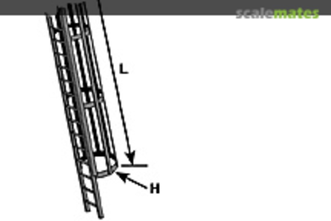 Boxart Safety Cage & Ladder Set (18.3 x 300 mm) 90973 Plastruct