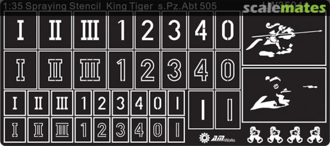 Boxart Paint Template for King Tiger SPzAbt 505 LW35041 Alliance Model Works Boxart Paint Template for King Tiger SPzAbt 505 LW35041 Alliance Model Works