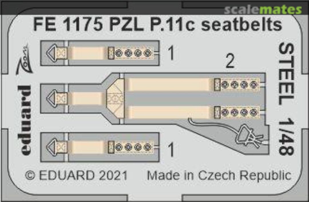 Boxart PZL P.11c seatbelts STEEL FE1175 Eduard Boxart PZL P.11c seatbelts STEEL FE1175 Eduard