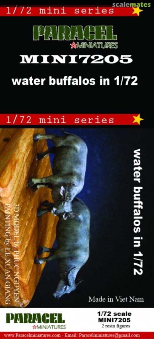 Boxart VIETNAMESE Water Buffaloes MINI 7205 PARACEL MINIATURES Boxart VIETNAMESE Water Buffaloes MINI 7205 PARACEL MINIATURES