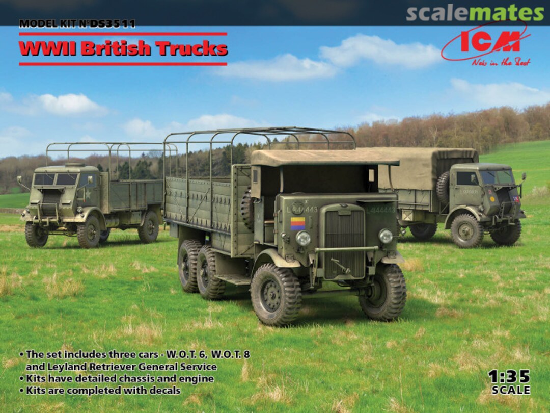Boxart WWII British Trucks DS3511 ICM Boxart WWII British Trucks DS3511 ICM
