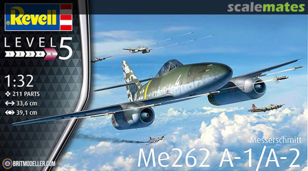 Boxart Messerschmitt Me262 A-1/A-2 03875 Revell