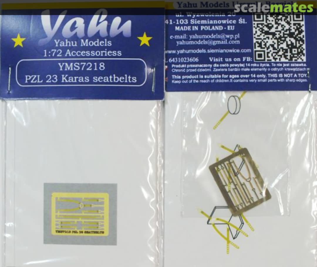 Boxart PZL 23 / 42 / 43 seatbelts YMS7218 Yahu Models Boxart PZL 23 / 42 / 43 seatbelts YMS7218 Yahu Models