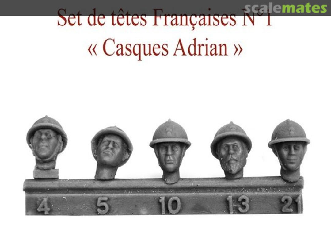 Boxart Set of French heads N ° 1 "Adrian helmets" 35JMD T01 Blitz