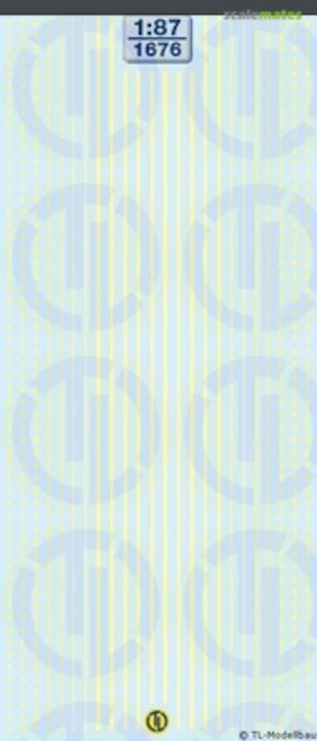Decals Lkw-Reflexstreifen Leuchtrot 1:87 1676c