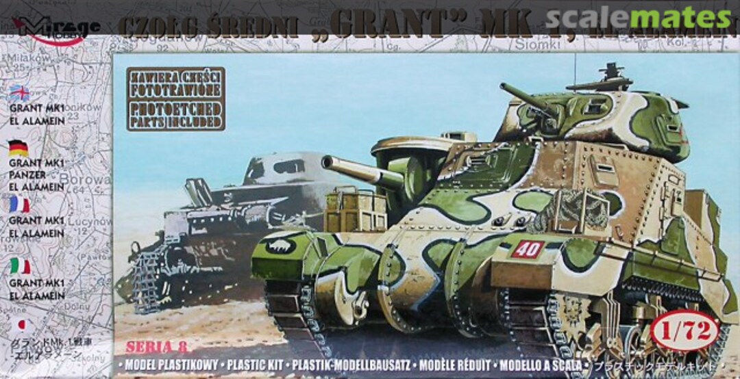 I El Alamein Mirage Hobby 728004-1:72 Panzer Grant Mk