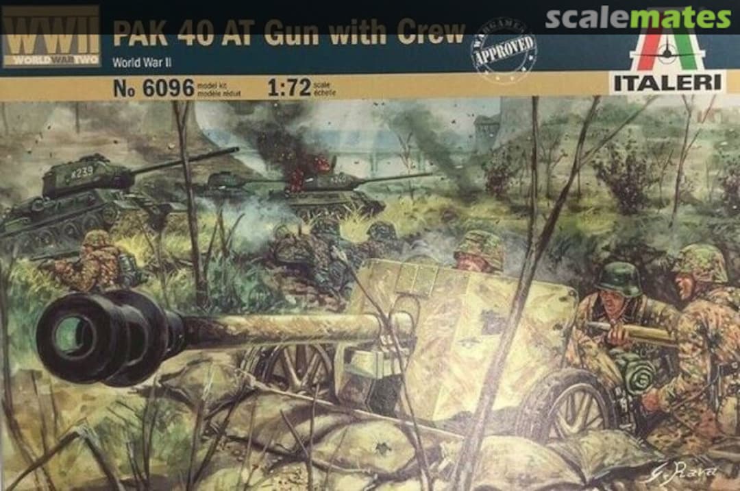 Boxart PAK 40 AT Gun with crew 6096 Italeri Boxart PAK 40 AT Gun with crew 6096 Italeri