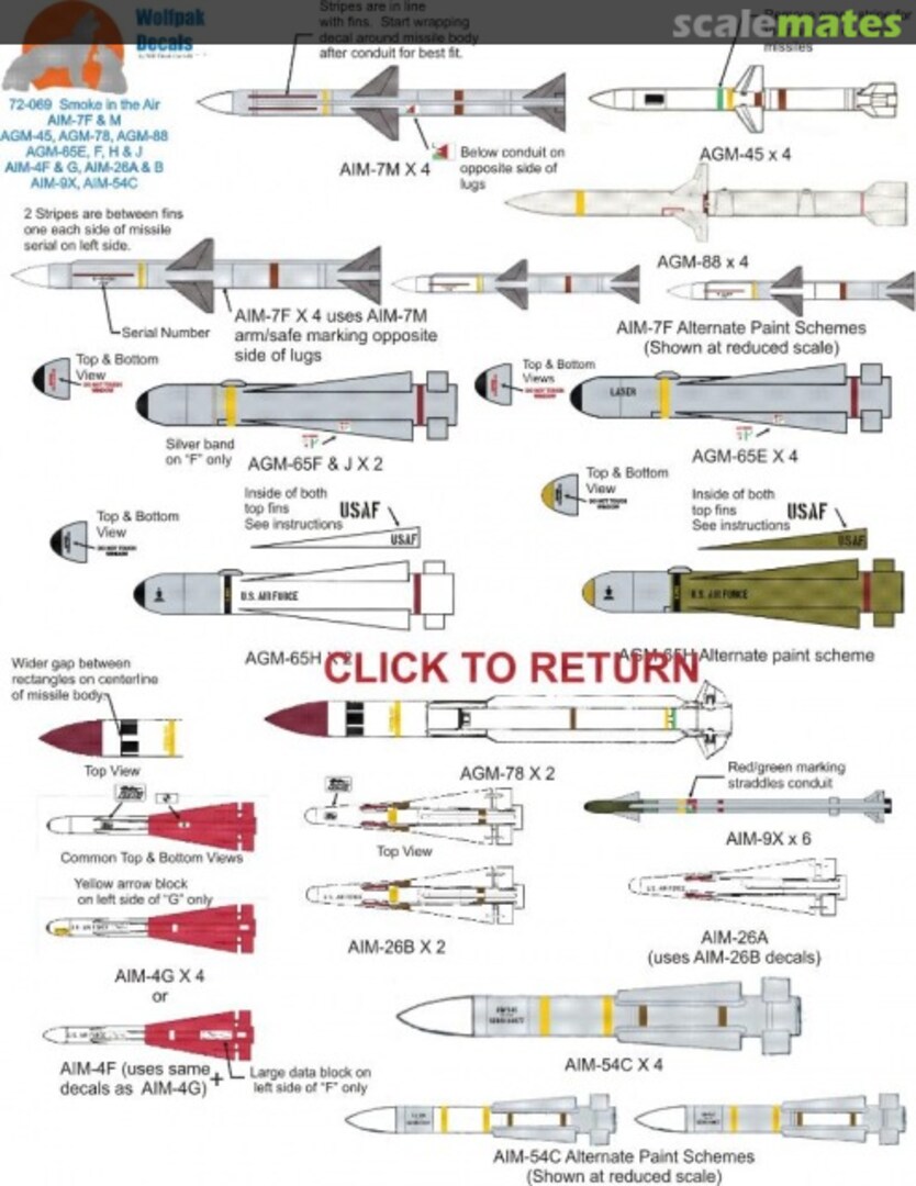 Boxart Smoke in the Air 72-069 Wolfpak Decals