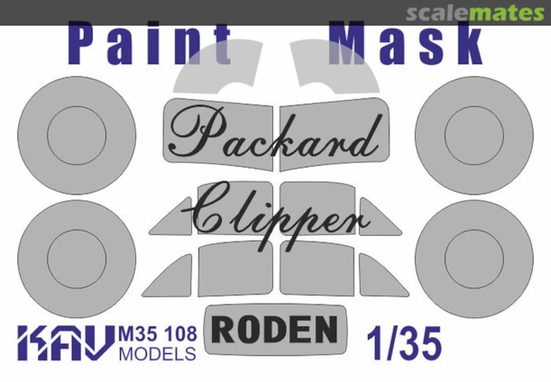 Boxart Packard Clipper paint masks KAV M35 108 KAV models Boxart Packard Clipper paint masks KAV M35 108 KAV models