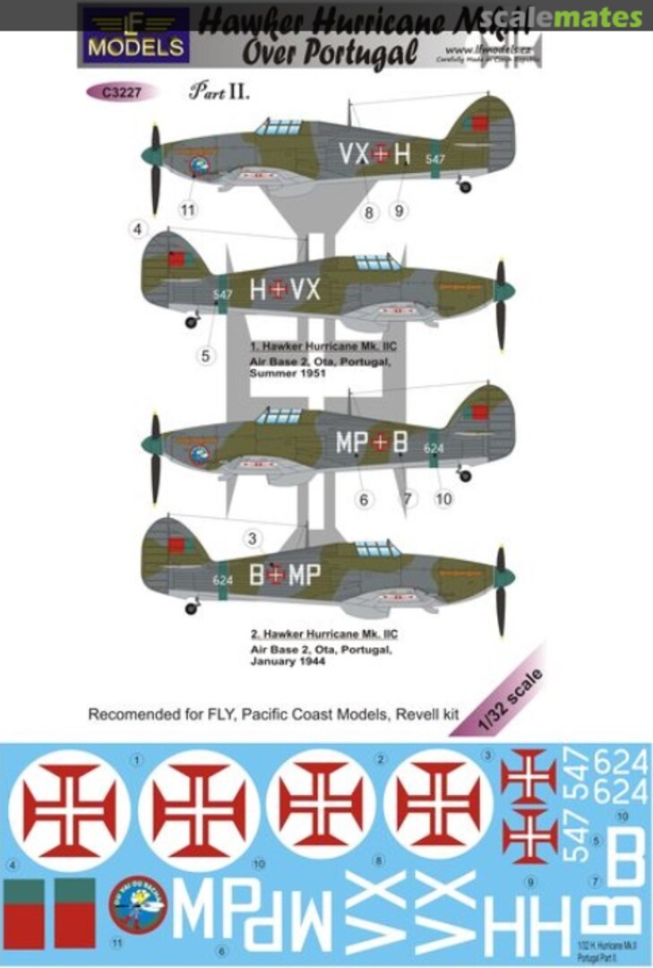 Boxart Hawker Hurricane Mk.II over Portugal C3227 LF Models