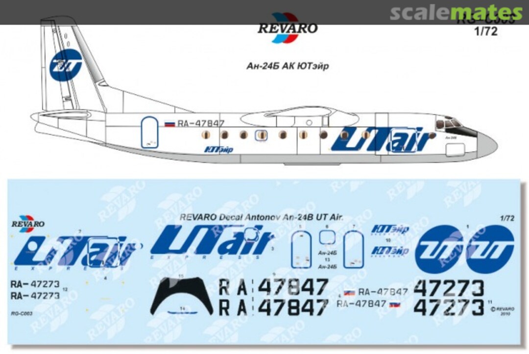 Boxart Antonov An-24 UTAir RG-C003 Revaro Boxart Antonov An-24 UTAir RG-C003 Revaro