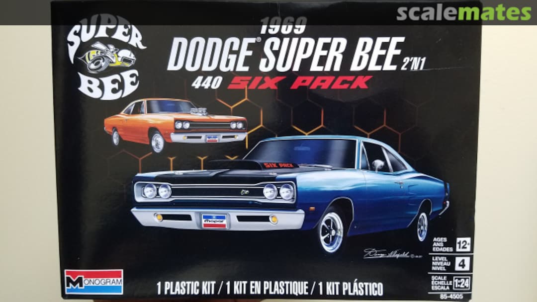 Boxart '69 Dodge Super Bee 85-4505 Revell Boxart '69 Dodge Super Bee 85-4505 Revell