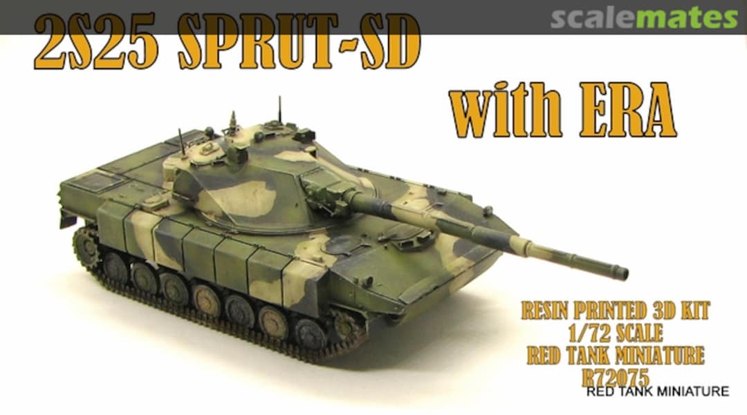 Boxart 2S25 Sprut-SD with ERA R72075 Red Tank Miniature