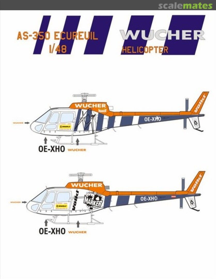 Boxart AS-350 Ecureuil Wucher Helicopter  Brent-Air-Decals