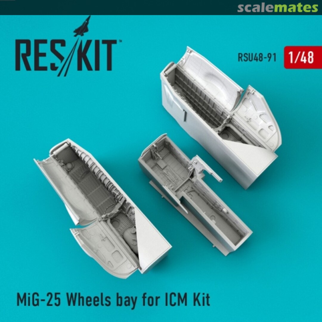 Boxart MiG-25 wheels bay RSU48-0091 Res/Kit Boxart MiG-25 wheels bay RSU48-0091 Res/Kit