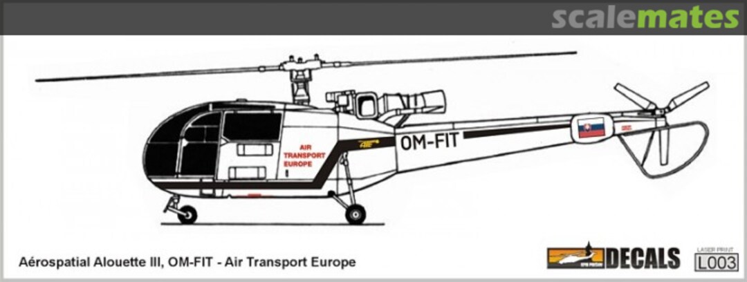 Boxart Aérospatiale Alouette III OM-FIT (Air Transport Europe) L003 KPM Prešov Boxart Aérospatiale Alouette III OM-FIT (Air Transport Europe) L003 KPM Prešov