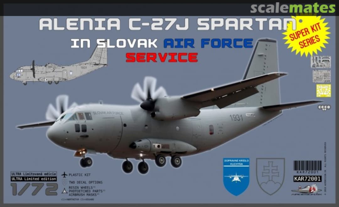 Boxart Alenia C-27J Spartan in Slovak Air Force KAR72001 AIRDESIGN.SK Boxart Alenia C-27J Spartan in Slovak Air Force KAR72001 AIRDESIGN.SK