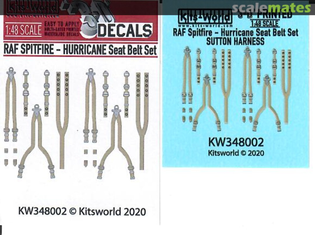 Boxart RAF Spitfire - Hurricane Seat Belt Set KW348002 Kits-World Boxart RAF Spitfire - Hurricane Seat Belt Set KW348002 Kits-World