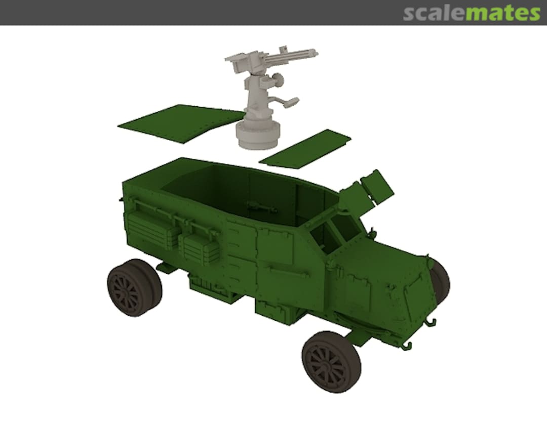 Boxart Pierce-Arrow AA Lorry armoured car with 2-pound gun "Pom-Pom" - open hatch 72012044-43 EMP3d