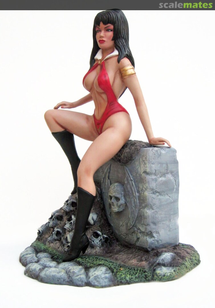 Boxart Vampirella on Tombstone large VTl Bad Faerie Productions