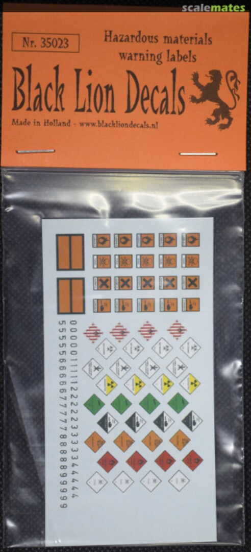 Boxart Hazardous materials warning labels 35023 Black Lion Decals Boxart Hazardous materials warning labels 35023 Black Lion Decals