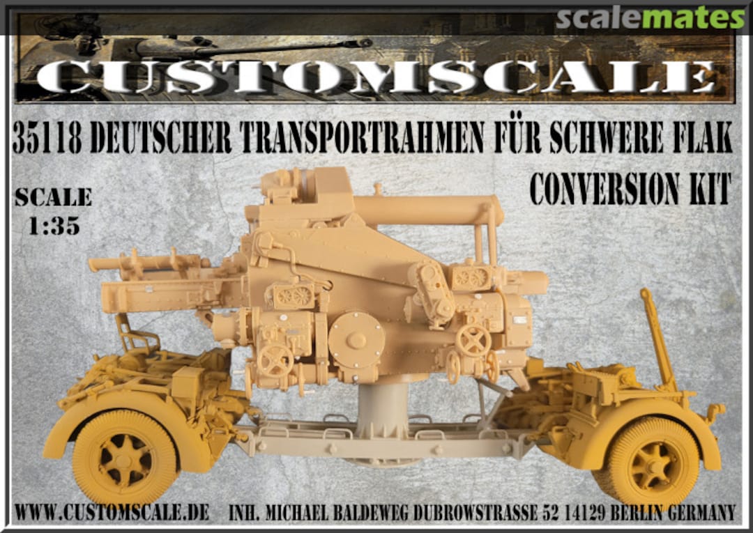 Boxart Deutscher Transportrahmen für schwere Flak 35118 Custom-Scale Boxart Deutscher Transportrahmen für schwere Flak 35118 Custom-Scale