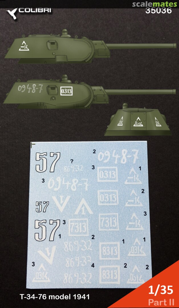 Boxart T-34-76 mod. 1941 35036 Colibri Decals