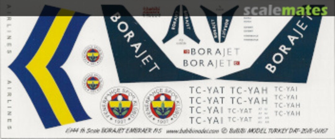 Boxart Borajet Embraer 195 DAT-01167 Babibi model