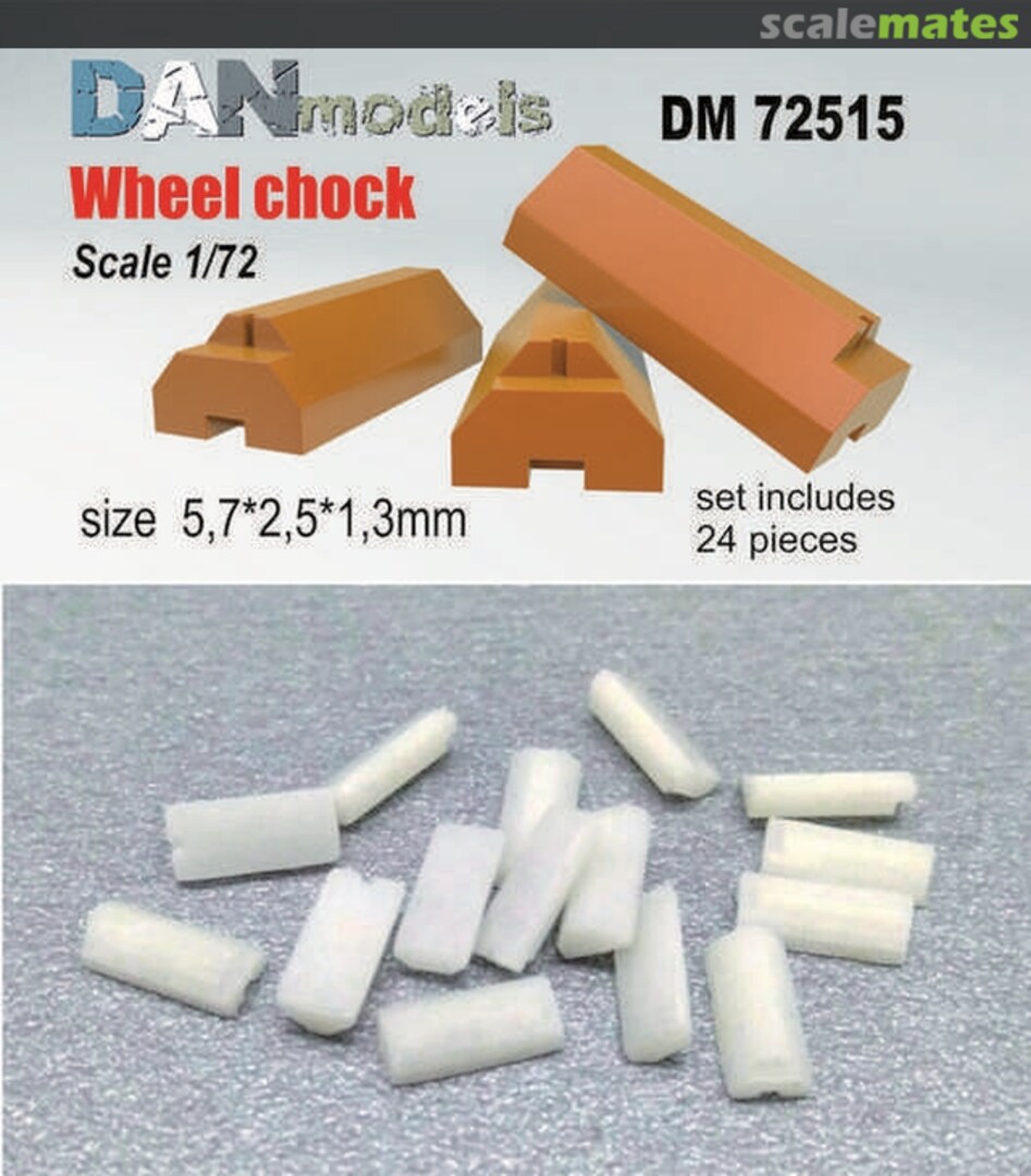 Boxart Wheel chocks 5.7 x 2.5 x 1,3mm (24 pcs) DM72515 DANmodels