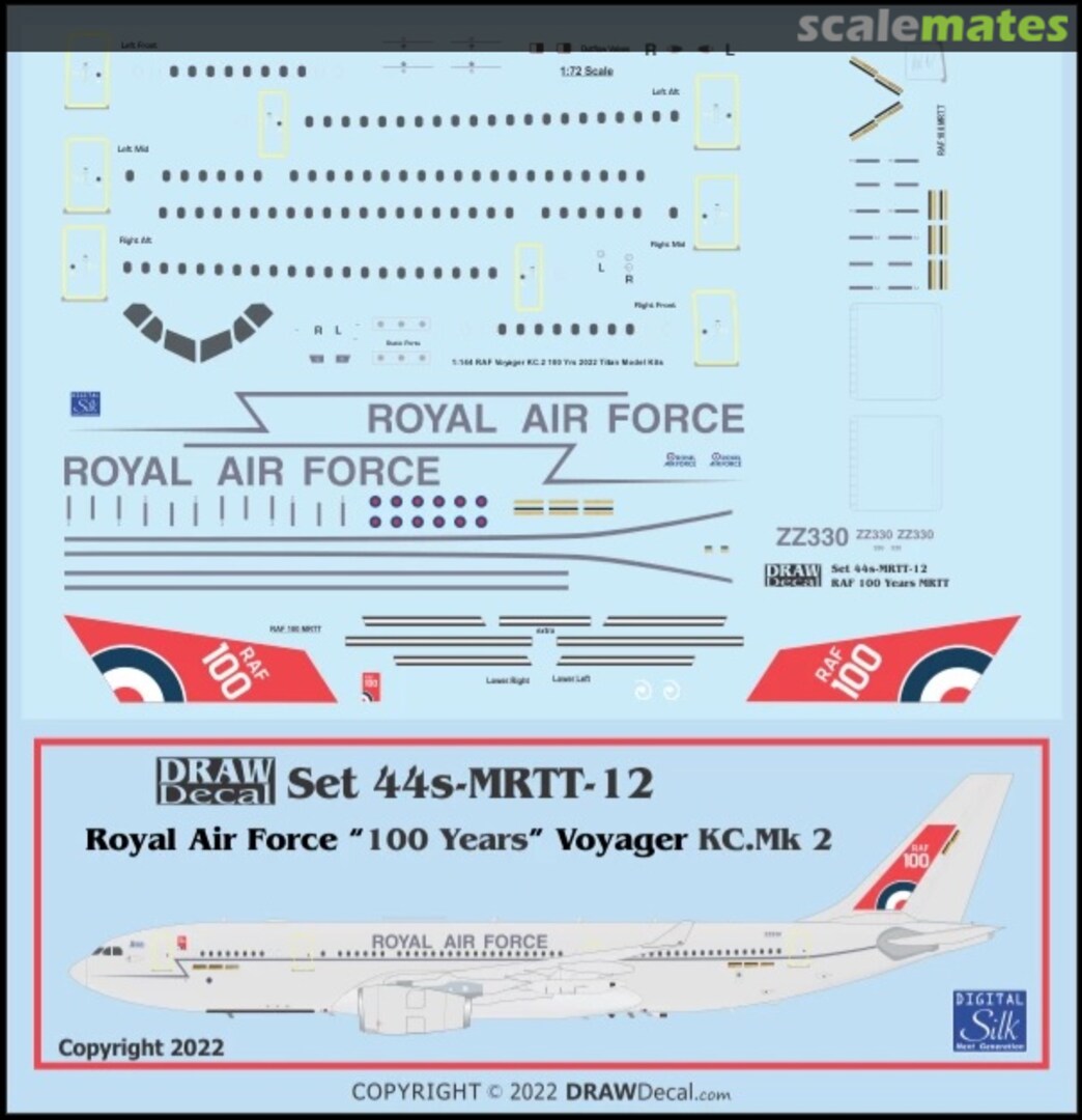 Boxart Royal Air Force “100 Years” Voyager KC.Mk 2 44s-MRTT-12 Draw Decal Boxart Royal Air Force “100 Years” Voyager KC.Mk 2 44s-MRTT-12 Draw Decal