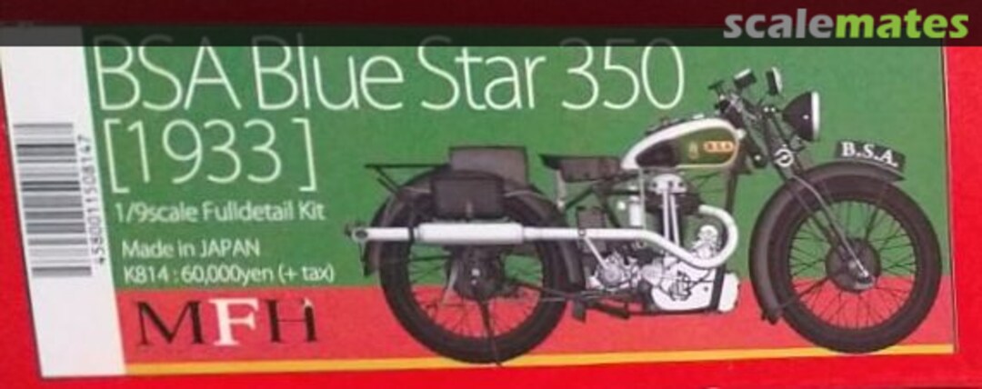 Boxart BSA Blue Star 350 K-814 Model Factory Hiro