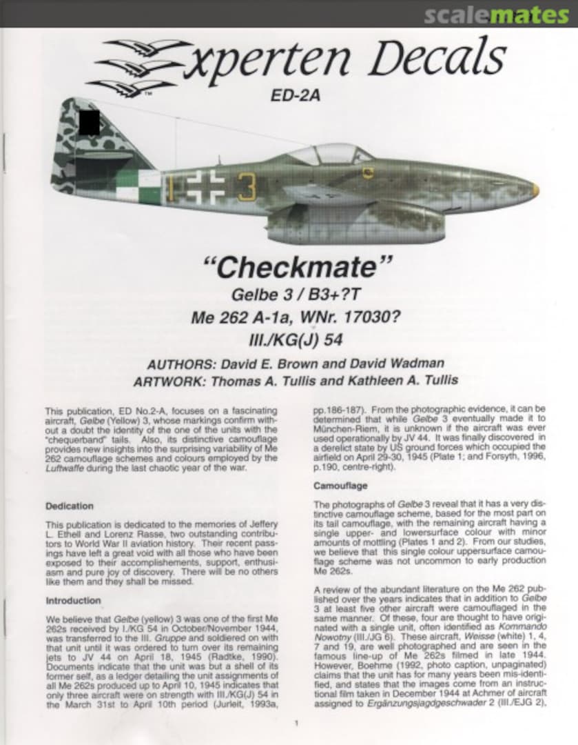 Boxart "Checkmate" Gelbe 3 / B3+?T ED-2A Experten Decals Boxart "Checkmate" Gelbe 3 / B3+?T ED-2A Experten Decals