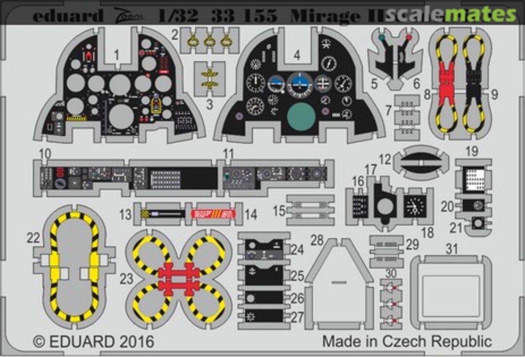Boxart Mirage IIIc interior 33155 Eduard Boxart Mirage IIIc interior 33155 Eduard
