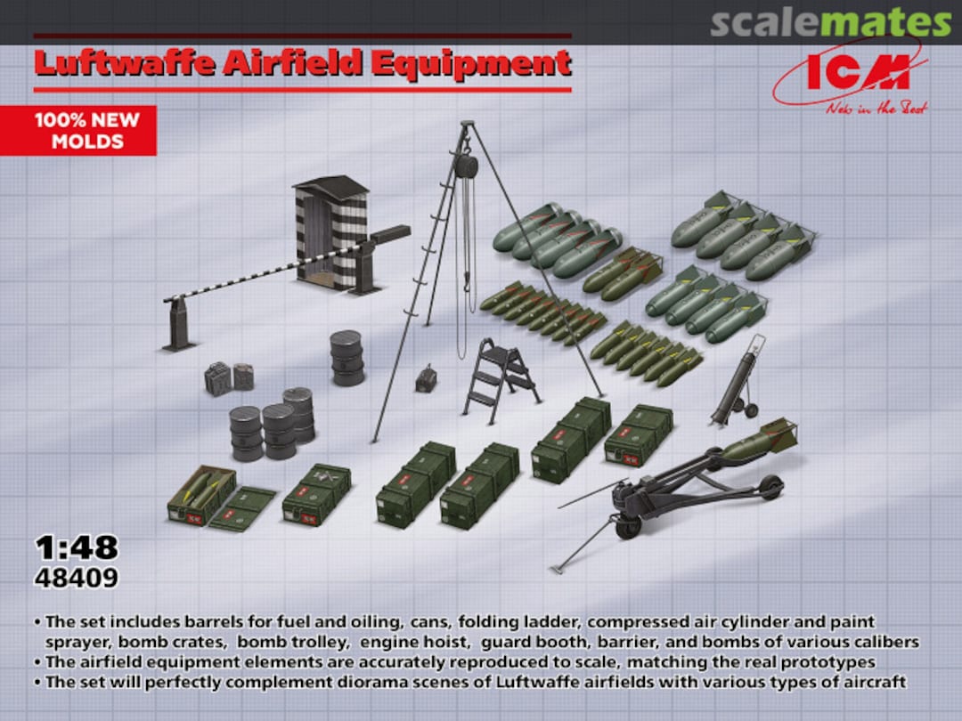 Boxart Luftwaffe Airfield Equipment 48409 ICM Boxart Luftwaffe Airfield Equipment 48409 ICM