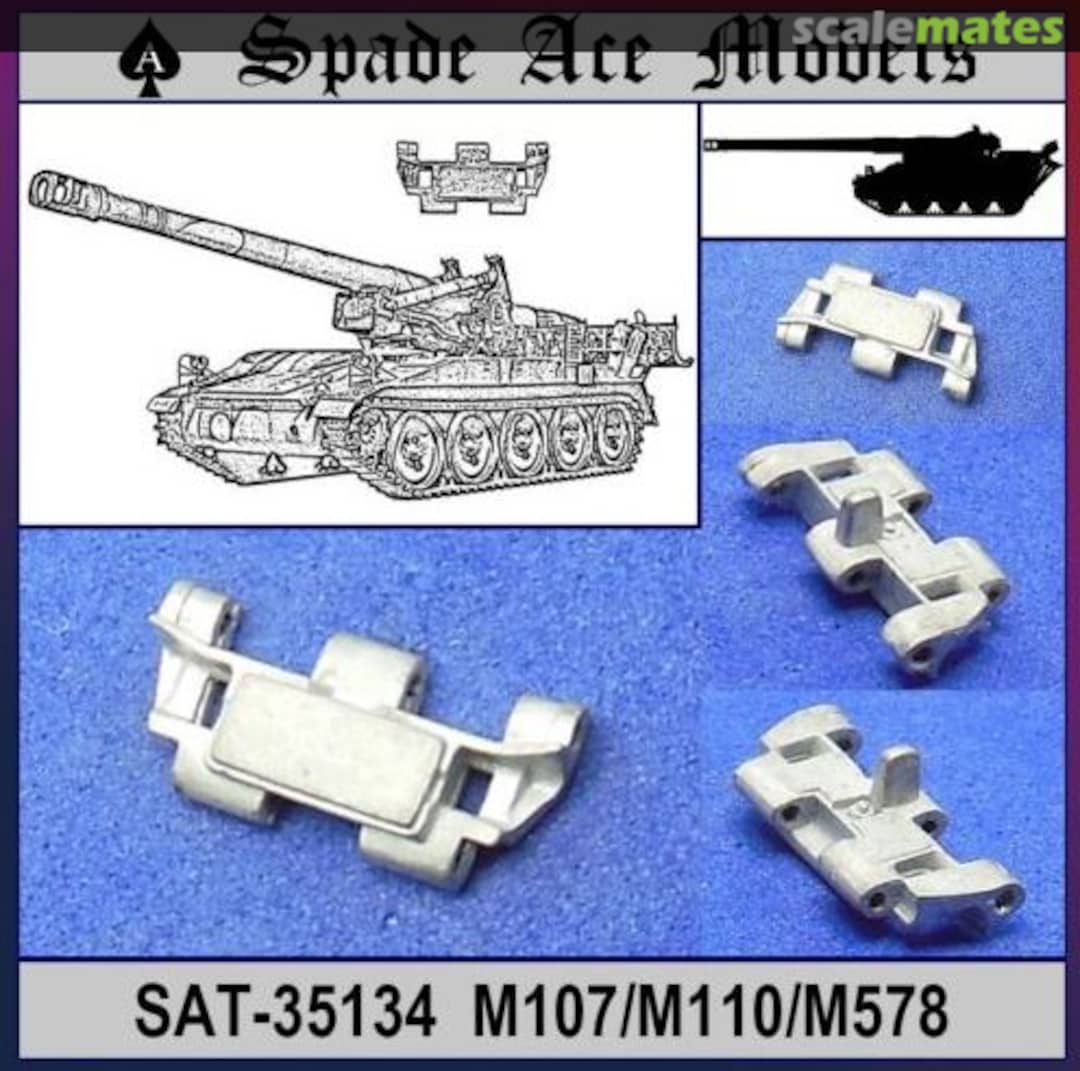 Boxart M-107/M-110/M-578 Metal Tracks SAT-35134 Spade Ace Models Boxart M-107/M-110/M-578 Metal Tracks SAT-35134 Spade Ace Models