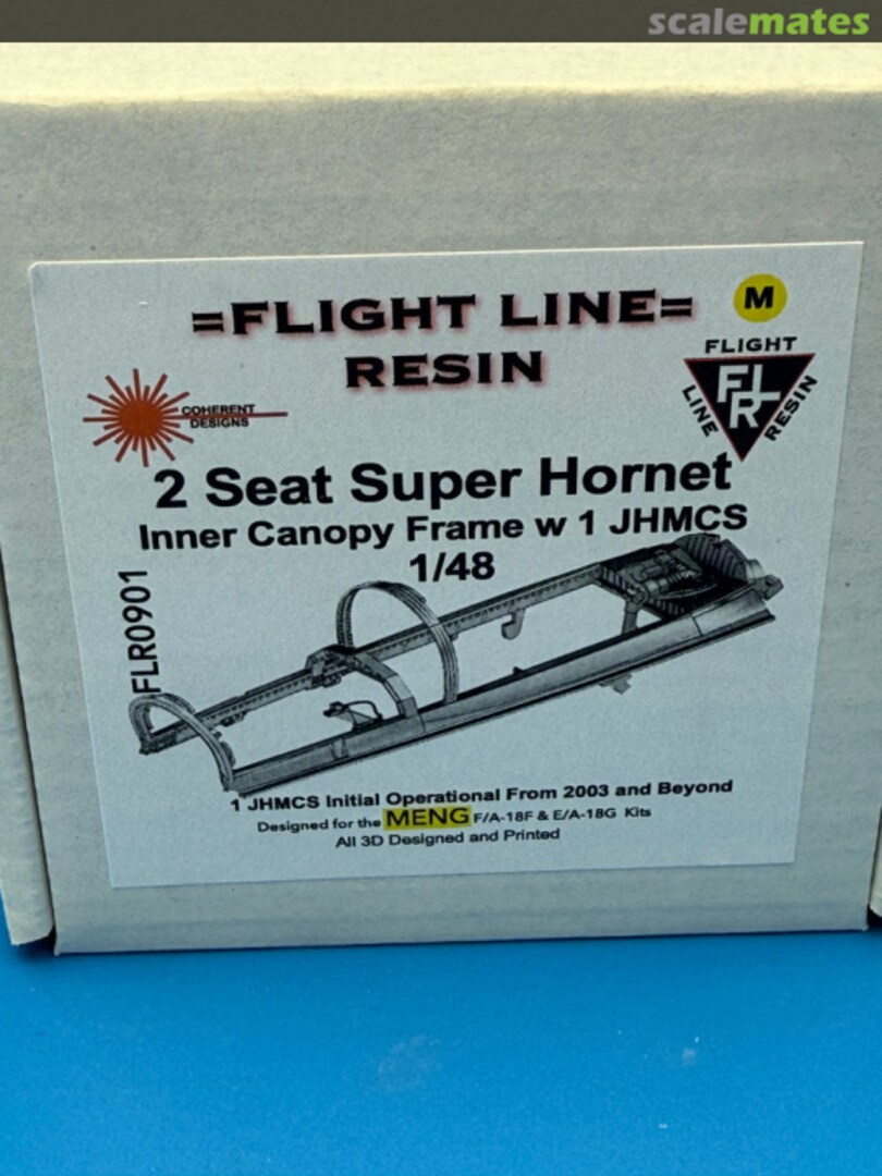 Boxart F/A-18F/G Super Hornet Inner canopy Frames w/ 1 JHMCS FLR0901 Flight Line Resin