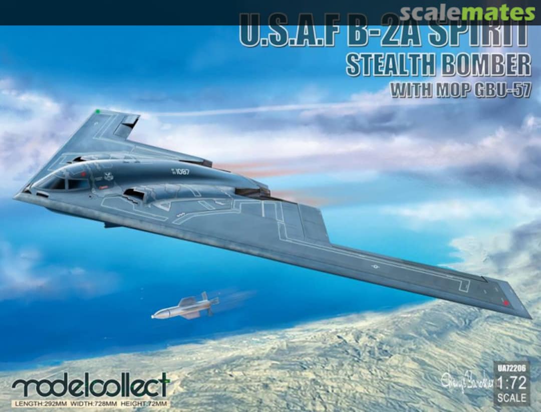 Boxart U.S.A.F. B-2A Spirit Stealth Bomber UA72206 Modelcollect Boxart U.S.A.F. B-2A Spirit Stealth Bomber UA72206 Modelcollect