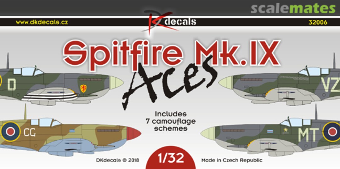 Boxart Spitfire Mk.IX Aces 32006 DK Decals Boxart Spitfire Mk.IX Aces 32006 DK Decals