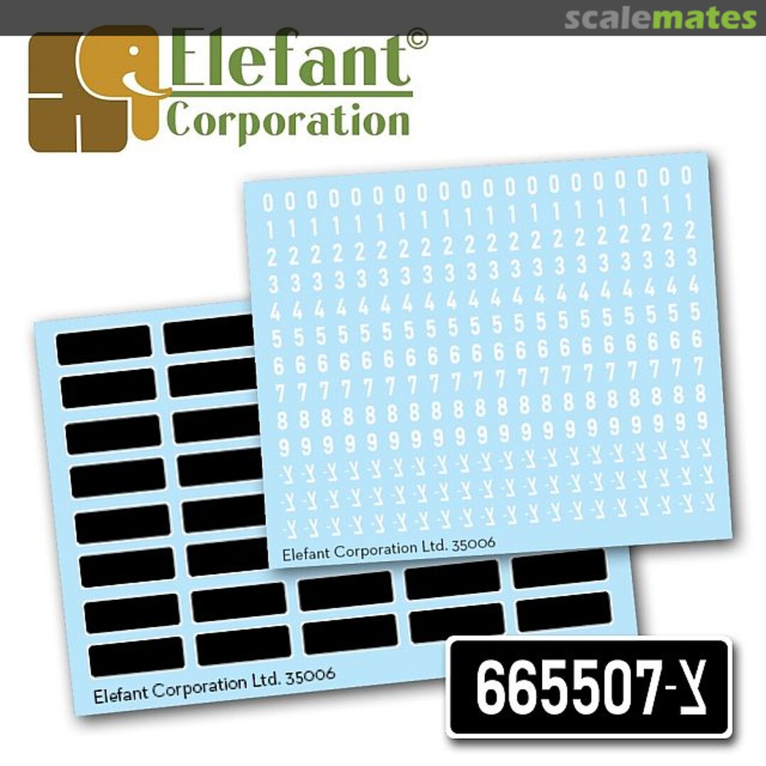 Boxart IDF License plates No. 6 35006 Elefant Corporation