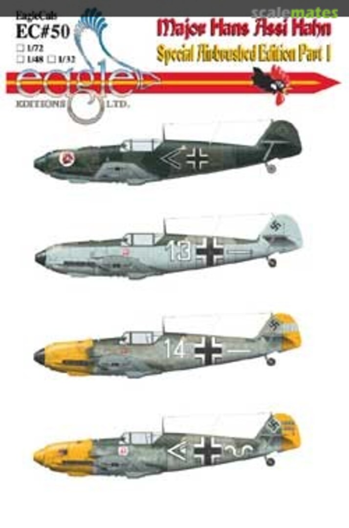 Boxart Major Hans 'Assi' Hahn EagleCals EC72-50 Eagle Editions Boxart Major Hans 'Assi' Hahn EagleCals EC72-50 Eagle Editions