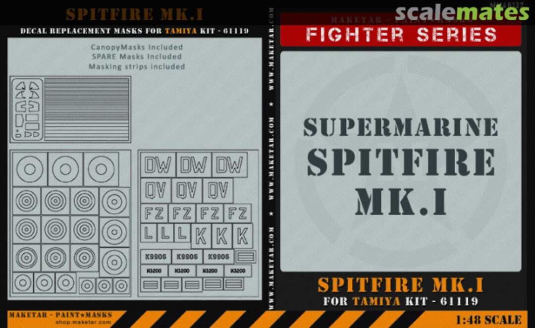 Boxart Supermarine Spitfire Mk.I MM48127K Maketar Boxart Supermarine Spitfire Mk.I MM48127K Maketar