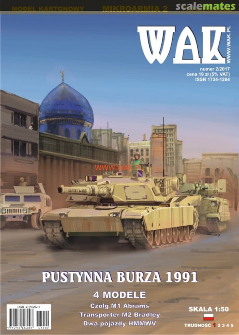 Boxart PUSTYNNA BURZA 1991 (Microarmy - 02 - Desert Storm 1991) WAK 2017/02 Wydawnictwo WAK