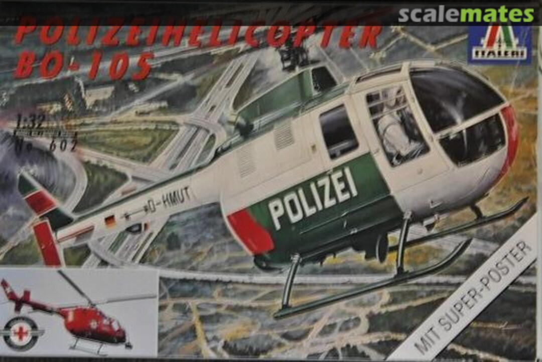 Boxart Polizeihelicopter BO-105 602 Italeri