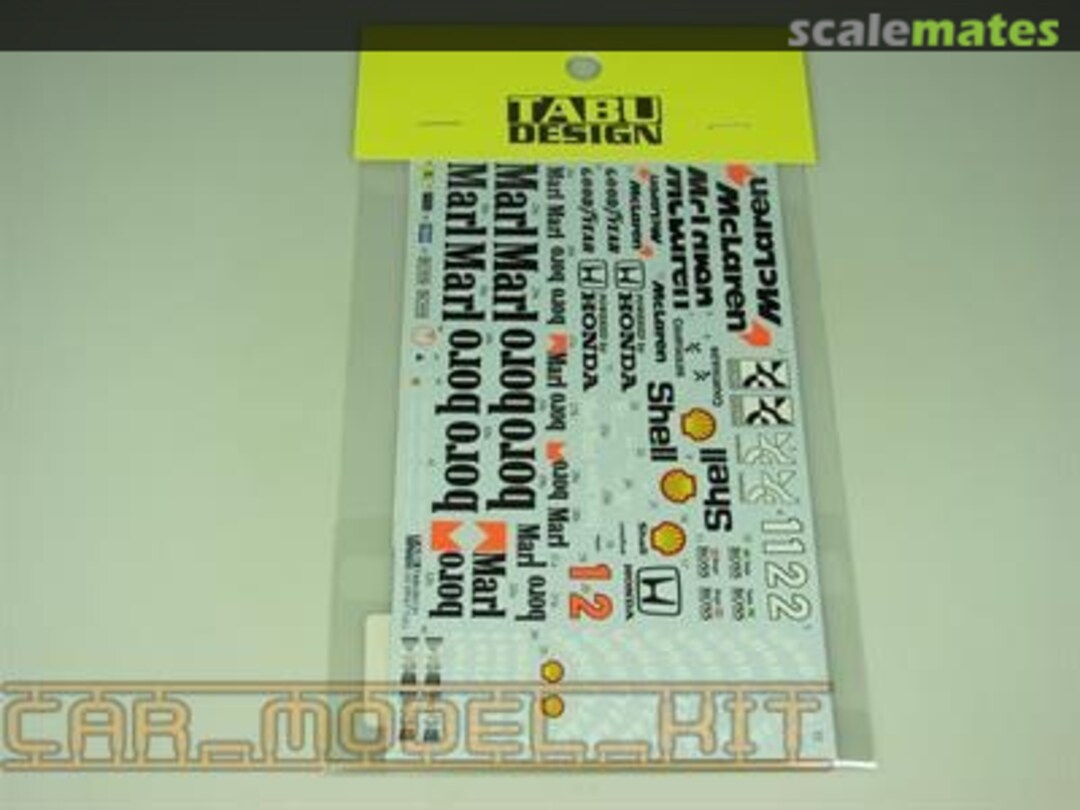 Boxart McLaren MP4/7 Full Sponsorship Decal Ver.2 TABU20055 Tabu Design Boxart McLaren MP4/7 Full Sponsorship Decal Ver.2 TABU20055 Tabu Design