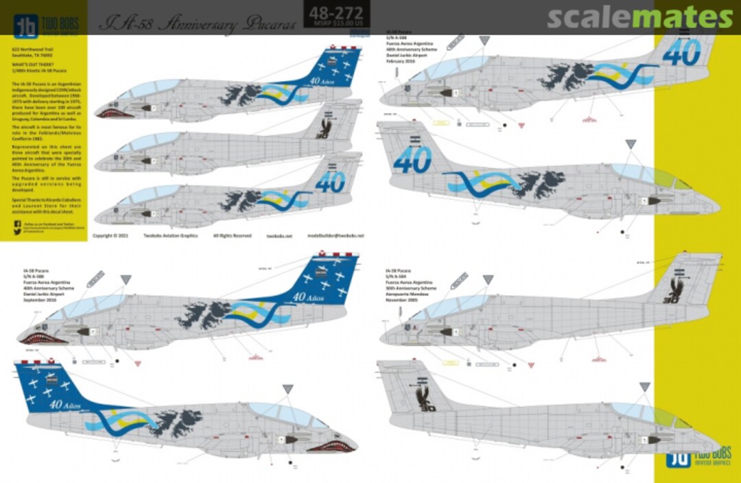 Boxart Anniversary Pucaras 48-272 TwoBobs Aviation Graphics Boxart Anniversary Pucaras 48-272 TwoBobs Aviation Graphics