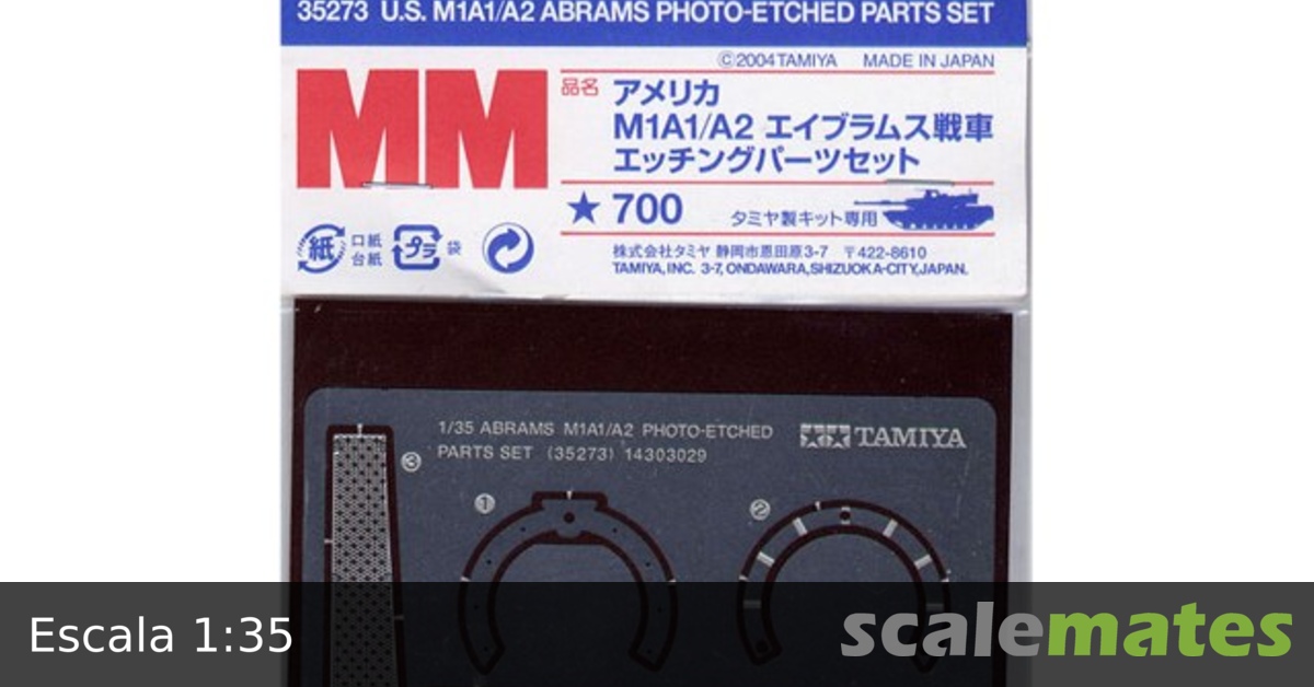 Contenidos Para US M1A1 A2 Abrams Tamiya 35273 2004 Revisiones De Caja