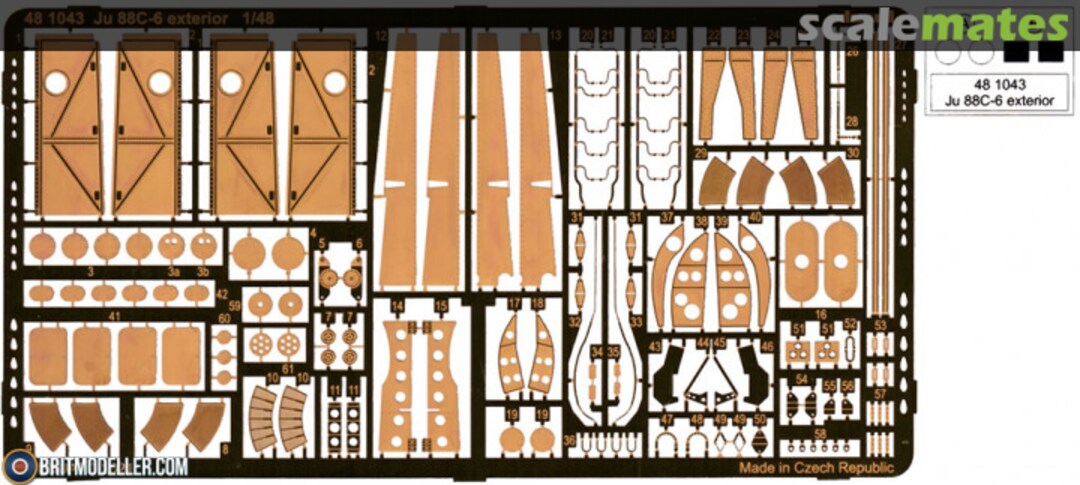 Boxart Ju 88C-6 Exterior detail set 481043 Eduard